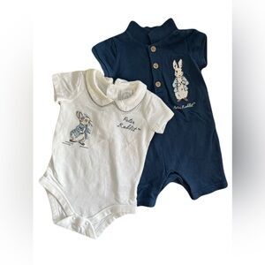 Peter Rabbit Kids Bodysuit & Romper Set - Navy and White